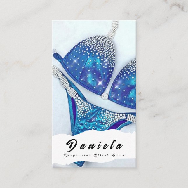 Cartão De Visita Competição de Malhação Crystal Bikini se encaixa à (Frente)
