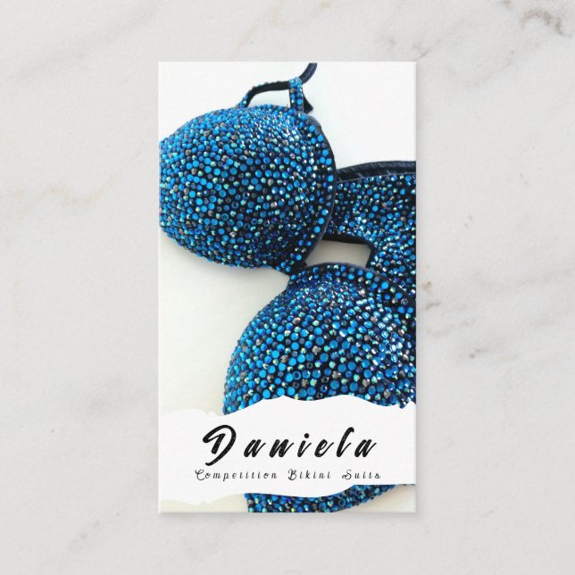 Cartão De Visita Competição de Malhação Crystal Bikini se encaixa à (Frente)