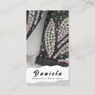 Cartão De Visita Competição de Malhação Crystal Bikini se encaixa à