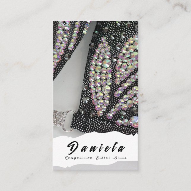 Cartão De Visita Competição de Malhação Crystal Bikini se encaixa à (Frente)