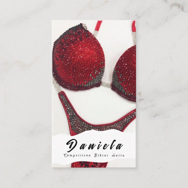Cartão De Visita Competição de Malhação Crystal Bikini se encaixa à (Frente)
