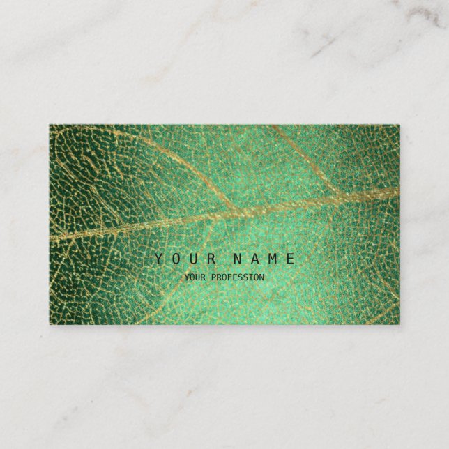 Cartão De Visita Composição de beleza de vídeo tropical com folha d (Frente)