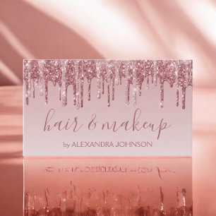 Cartão De Visita Composição Dourado do cabelo da faísca do brilh