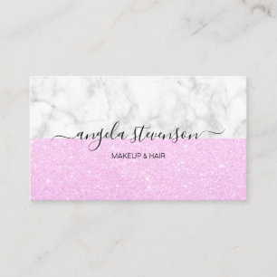 Cartão De Visita Composição roxa & cabelo do mármore do brilho d