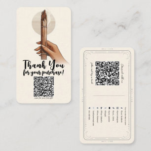 Cartão De Visita Compra de Presente Palo Santo QR Conexão Mídia Soc