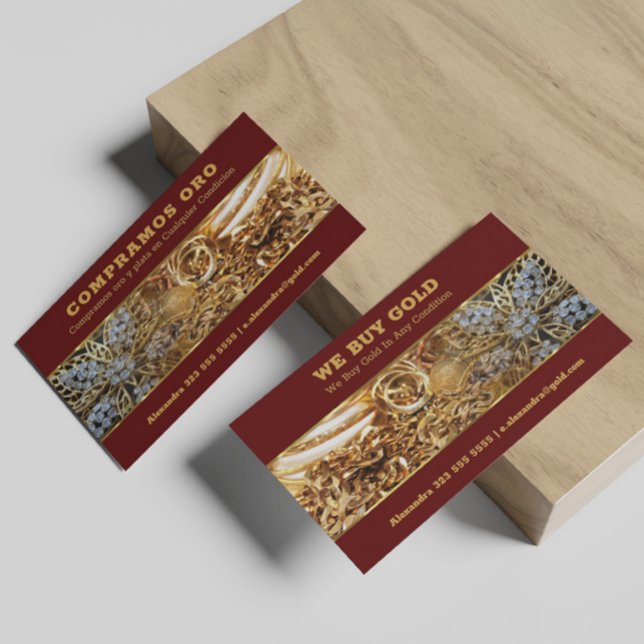 CARTÃO DE VISITA COMPRAR 2 DOURADO (Criador carregado)