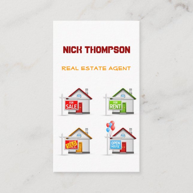 Cartão De Visita Comprar da venda do aluguel da construção de casa (Frente)