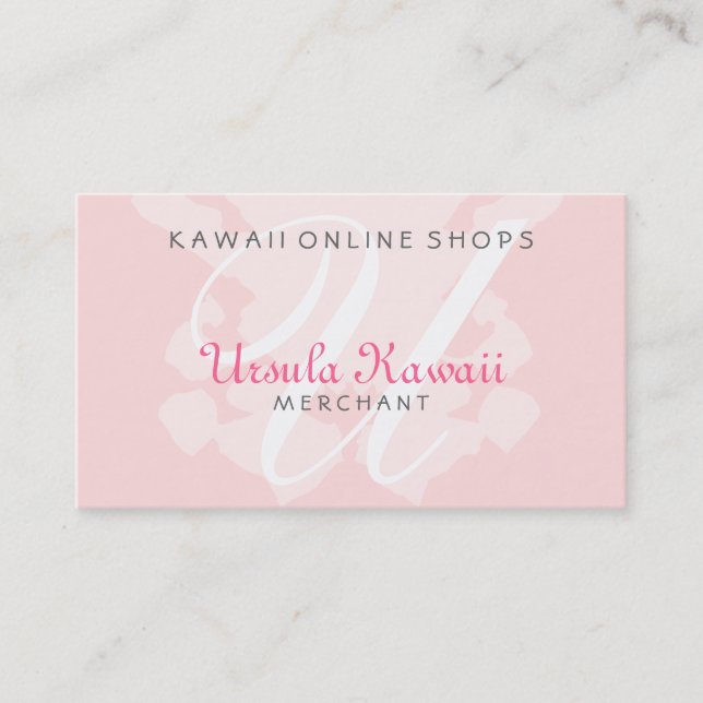 Cartão De Visita Compras U Kawaii (Frente)