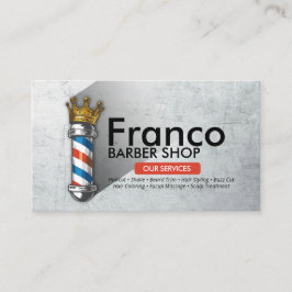 Cartão De Visita Compro Barber Crown Barber Pole Hair Salon FOTO