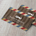 Cartão De Visita Compro Barber de Cabelo de bigode Vintage Madeira<br><div class="desc">Barber Compra Cartões de visitas de madeira Vintage de Stylist com bigode de bigode.</div>