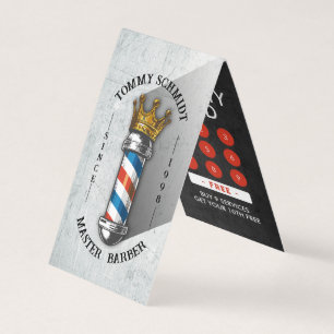Cartão De Visita Compro Barber - Lealdade de Nomeação de Polonês