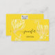 Cartão De Visita Compro Boutique Flores Douradas Amarelas Cód. Fuse (Frente/Verso)