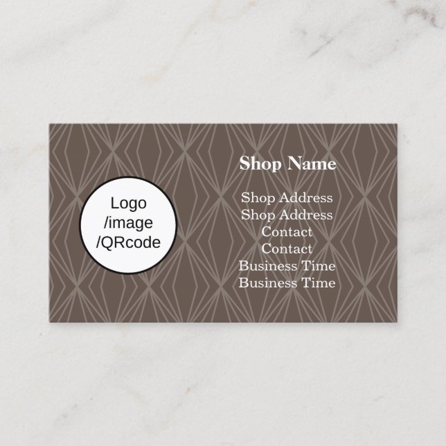 Cartão De Visita Compro Brown de Geometria Moderna (Frente)