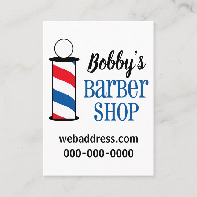 Cartão De Visita Compro de Barber Personalizado (Frente)