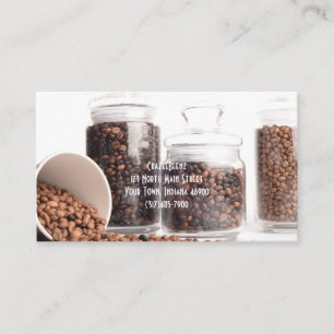 Cartão De Visita Compro de Café do Beans Personalizado Comercial e
