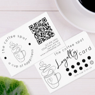 Cartão De Visita Compro de Café Personalizado Adicione Seu Logotipo