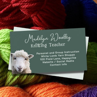 Cartão De Visita Compro de Fibra de Yarn Personalizada com Cara de 