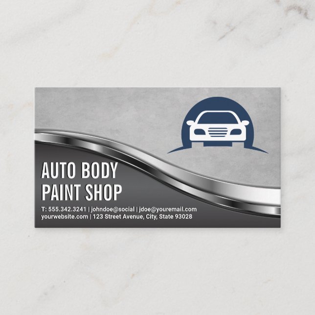 Cartão De Visita Compro de Garagem de Pintura Automática | Logotipo (Frente)