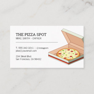 Cartão De Visita Compro de pizza  Pizza Box