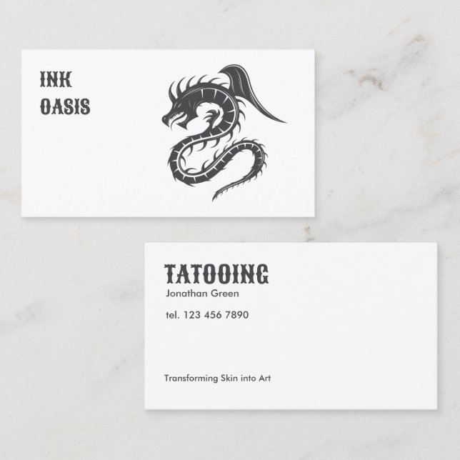 Cartão De Visita Compro de tatuagem (Frente/Verso)
