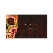 Compro de Tatuagem Verde Vermelha com o Crânio Gót