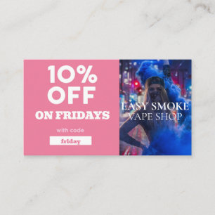 Cartão De Visita Compro de Vídeo Especial do Código de Desconto Sex