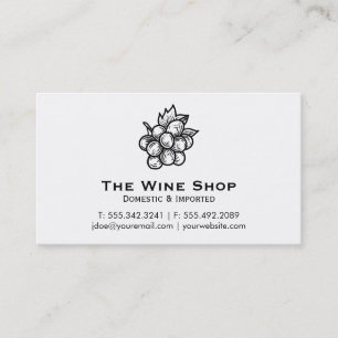 Cartão De Visita Compro de vinho