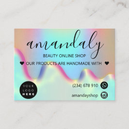 Cartão De Visita Compro Hológrafo Obrigado Desconto Código Ombro