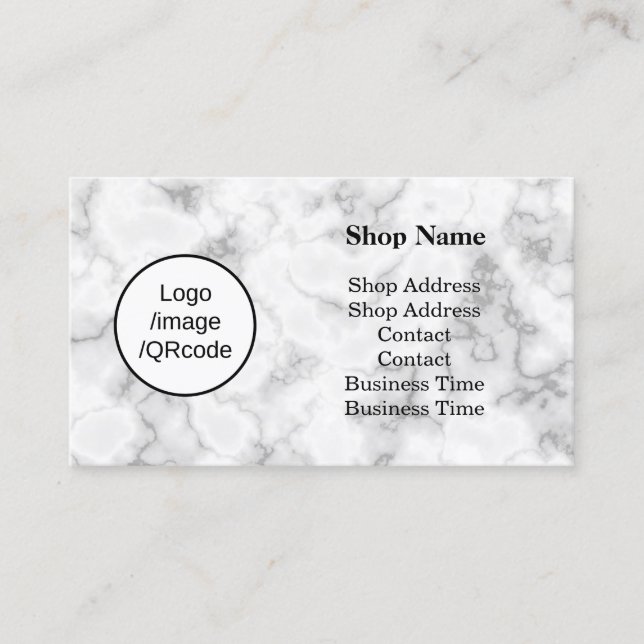 Cartão De Visita Compro Modern Marble (Frente)