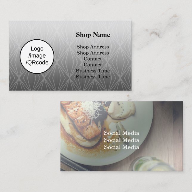 Cartão De Visita Compro Preto de Geometria Moderna (Frente/Verso)