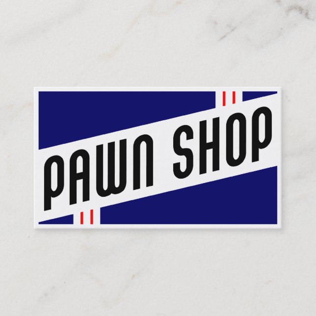 Cartão De Visita compro retro-pawn (Frente)