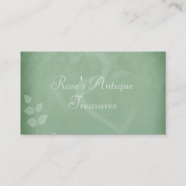 Cartão De Visita Compro Sage Green Vintage (Frente)