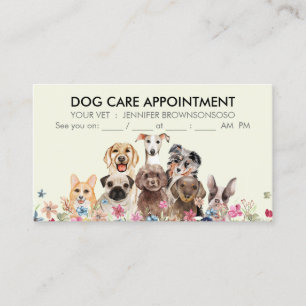 Cartão De Visita Compromisso Boho Chic dos Cães Amarelos
