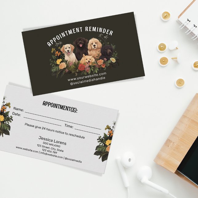 Cartão De Visita Compromisso de Cuidados com Animais de Companhia d (Criador carregado)