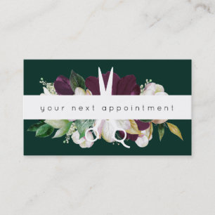 Cartão De Visita Compromisso de Logotipo da Tesoura Floral de Salã