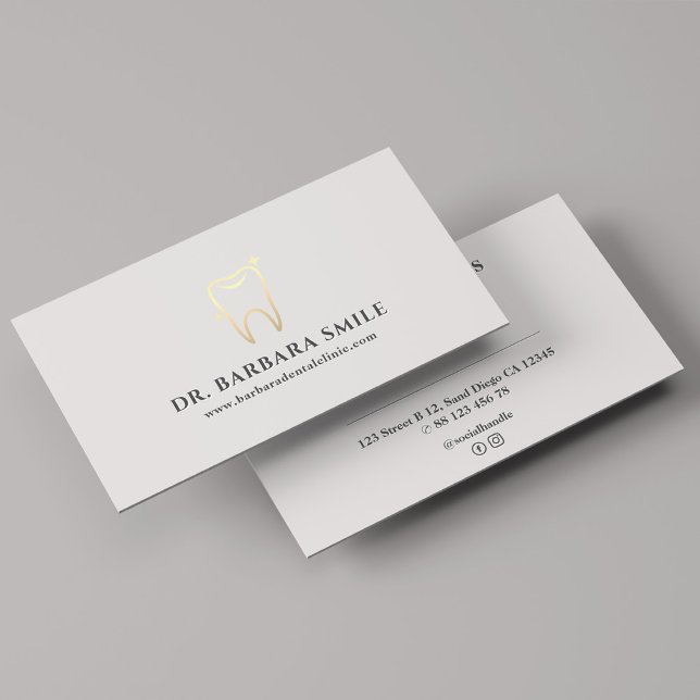 Cartão De Visita Compromisso Mínimo Dentista Clínico Dental (Minimal Dentist Dental Clinic Appointment Business Card
)