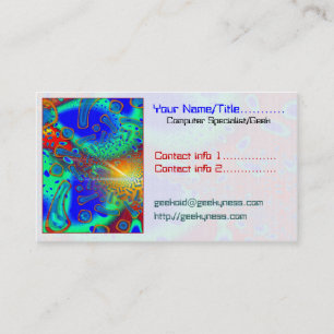 Cartão De Visita Computador de vidro Dichroic do geek da tecnologia