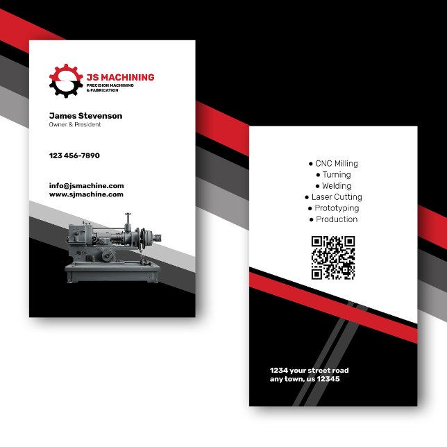 Cartão De Visita Computador e Fábrica de Metal (Criador carregado)