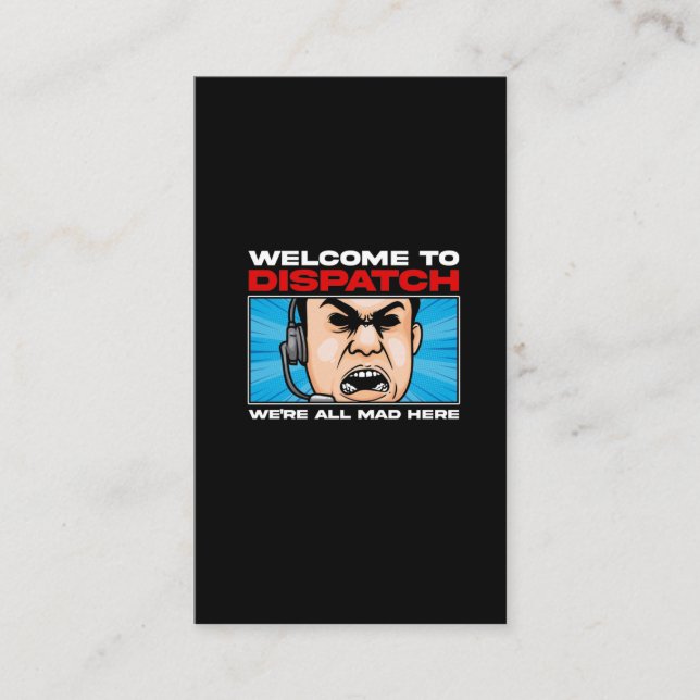 Cartão De Visita Comunicações de emergência do Funny Dispatcher 911 (Frente)