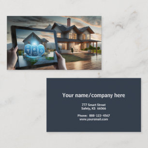 Cartão De Visita Conceito de uma casa inteligente