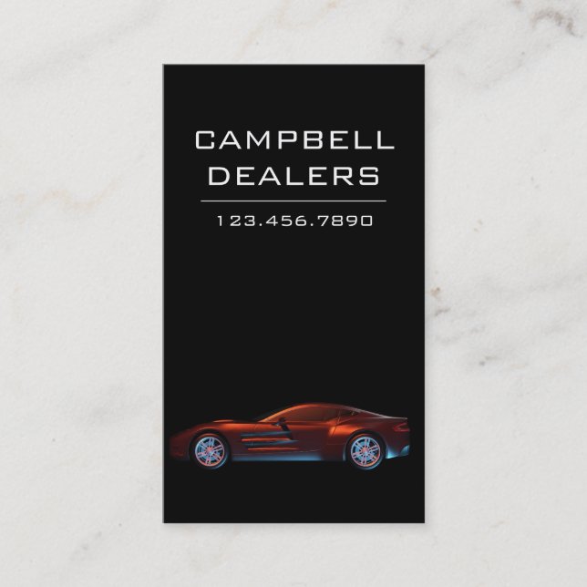 Cartão De Visita Concessionária Moderna de Carros Esportivos Profis (Frente)