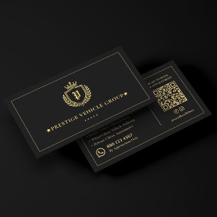 Cartão De Visita Concierge de Automóvel Executivo de Luxo Crest Pre
