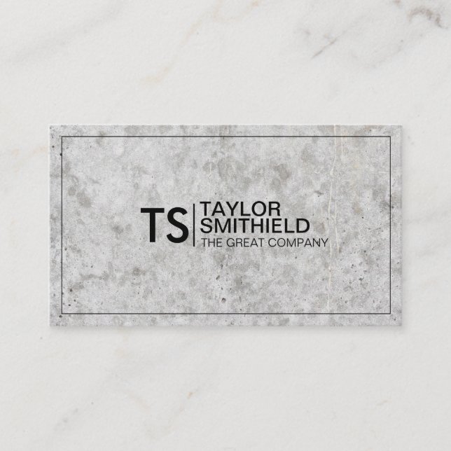 Cartão De Visita Concreto de tendências corporativas profissionais  (Frente)