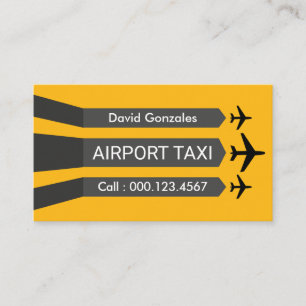 Cartão De Visita Condução de Táxi na Pista do Aeroporto