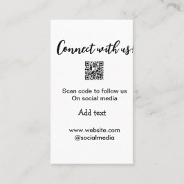 Cartão De Visita Conectar-se a nós digitalizar código QR adicionar