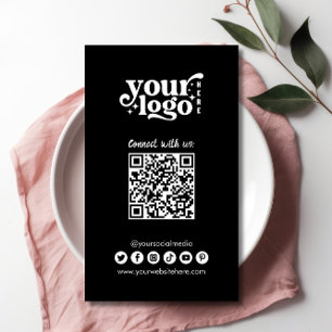 Cartão De Visita Conecte-se com o código QR de mídia social nos Est