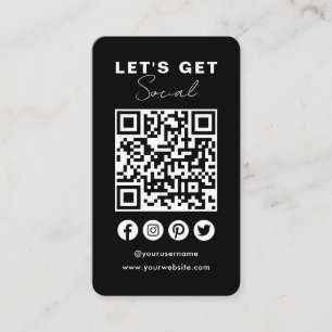 Cartão De Visita Conecte-se com o código QR de mídia social nos EUA