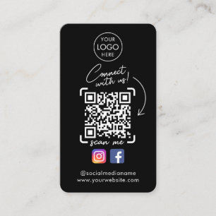 Cartão De Visita Conecte-se com o código QR do Facebook do Instagra