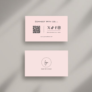 Cartão De Visita Conecte-se com o logotipo de código QR de mídia so
