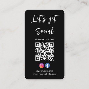 Cartão De Visita Conecte-se com o nosso Instagram Facebook Código Q